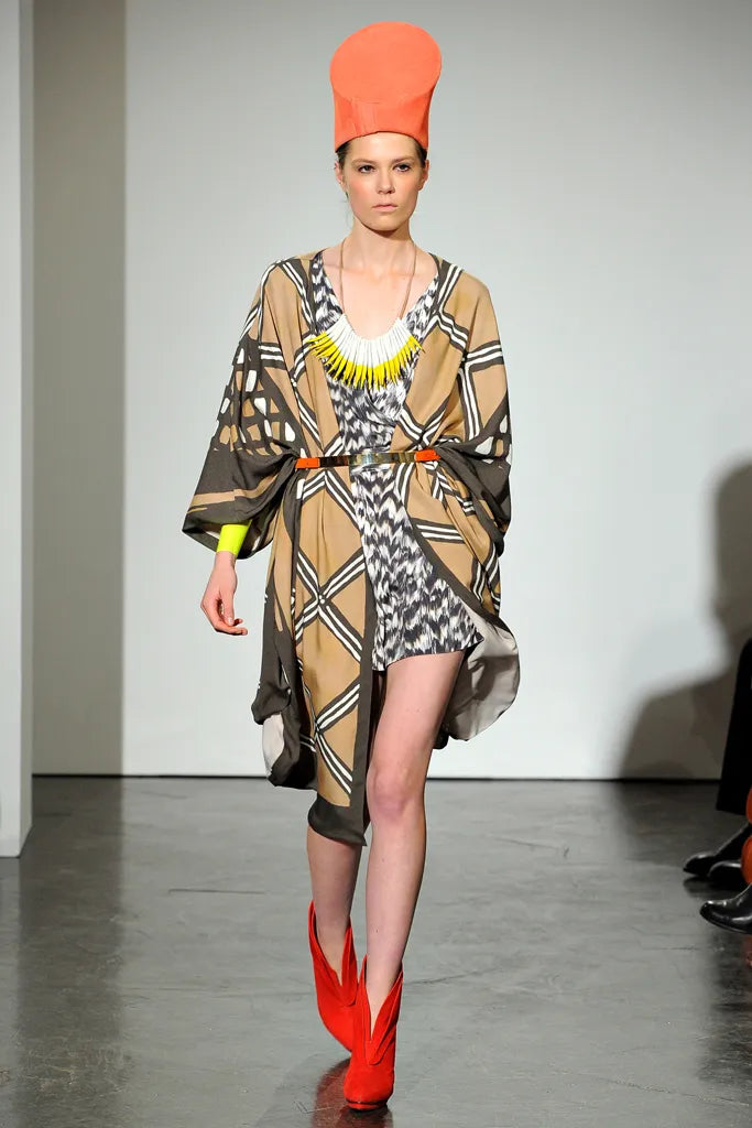 SASS AND BIDE 2011 "The flying Machine" tusk necklace.